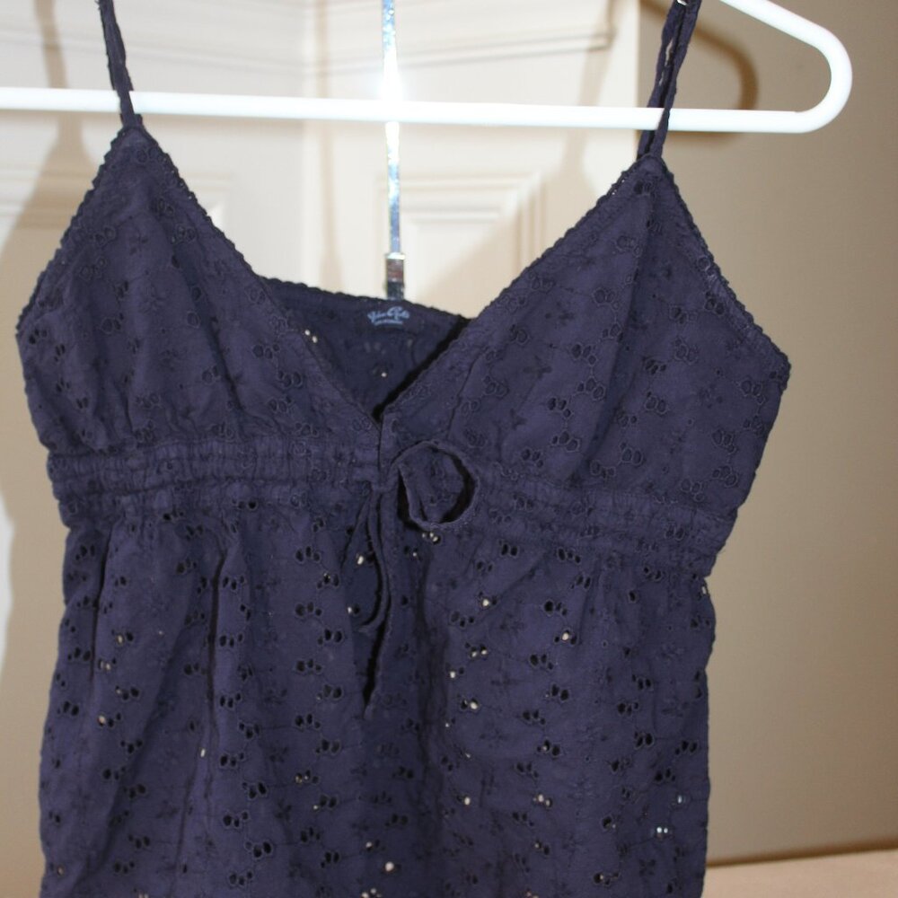 John Galt Eyelet Babydoll Tank